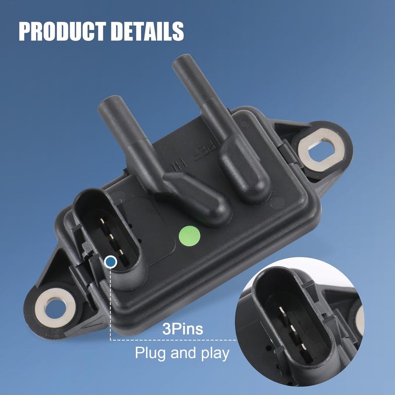 CARMOCAR EGR Pressure Feedback Sensor DPFE15 + EGR vacuum solenoid valve vs63 Replacement for Ford F-150 E-150,E-250,Explorer,Ranger,Escape,Mustang,Lincoln Town Car,Mercury Cougar,F77Z9J460AB, F77Z9J460AB - Image 4